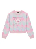 guess kids logo-print tie-dye sweatshirt - Multicolour