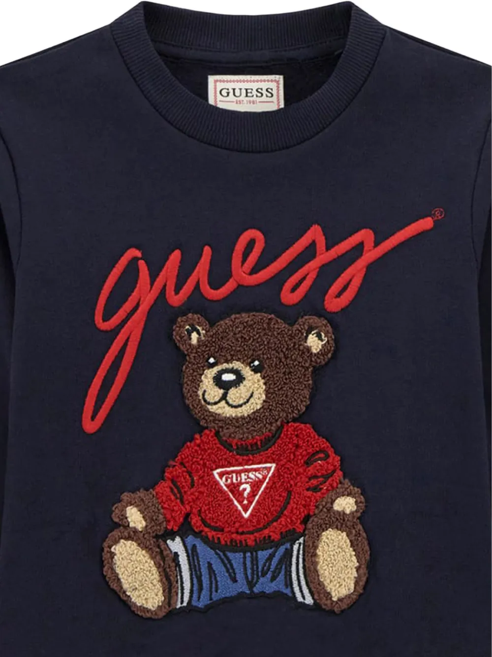 guess kids teddy-logo sweatshirt Blauw
