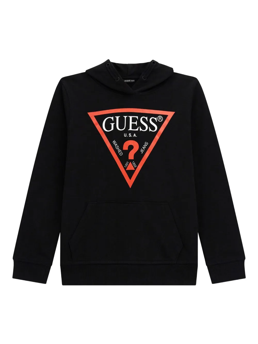 guess kids triangle-logo hoodie - ブラック guess kids triangle-logo hoodie - ブラック