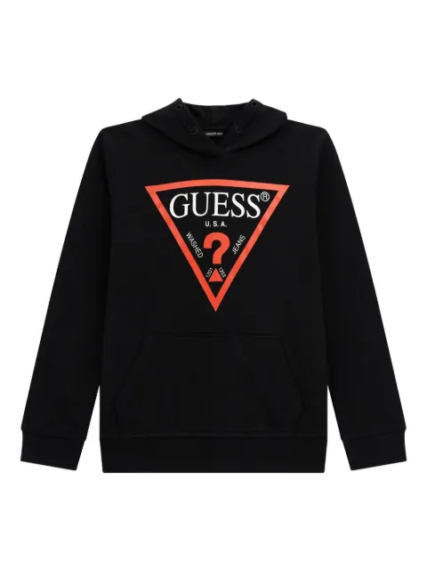 guess kids triangle-logo hoodie