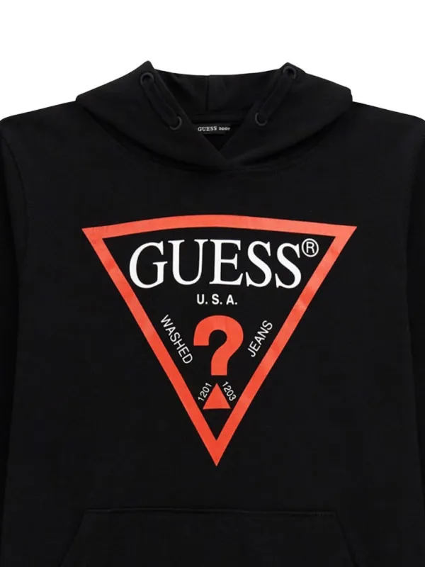 Guess Kids トライアングルロゴ パーカー | ブラック | FARFETCH JP