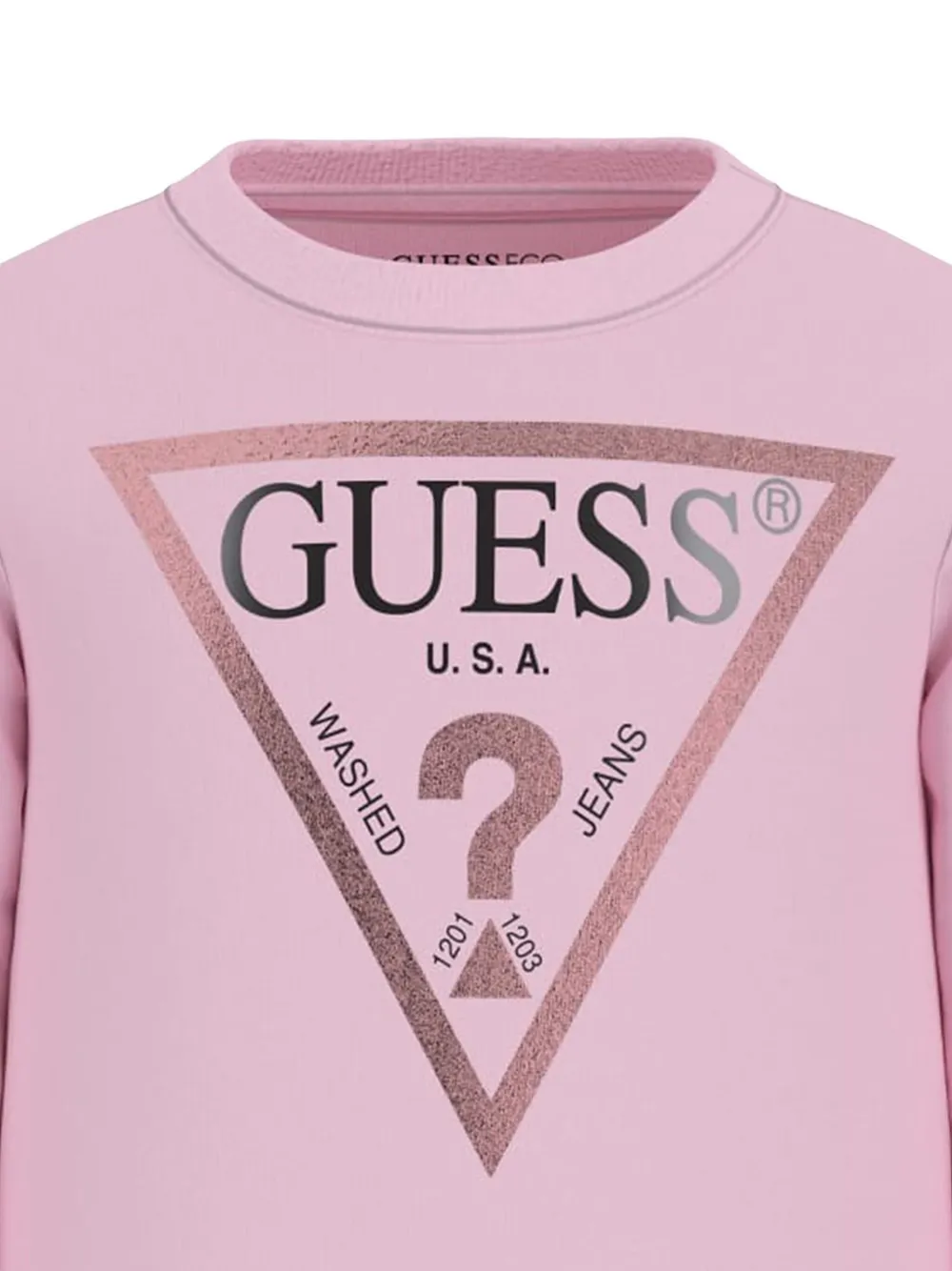 guess kids Triangel sweater met logo Roze