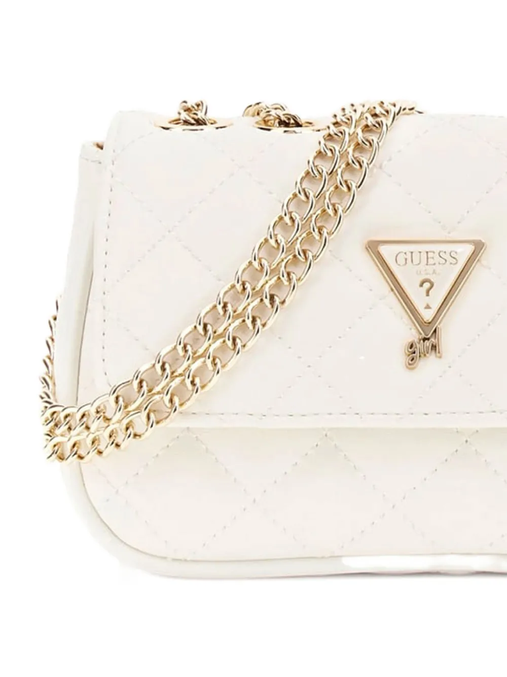 guess kids Gewatteerde tas met ketting Wit