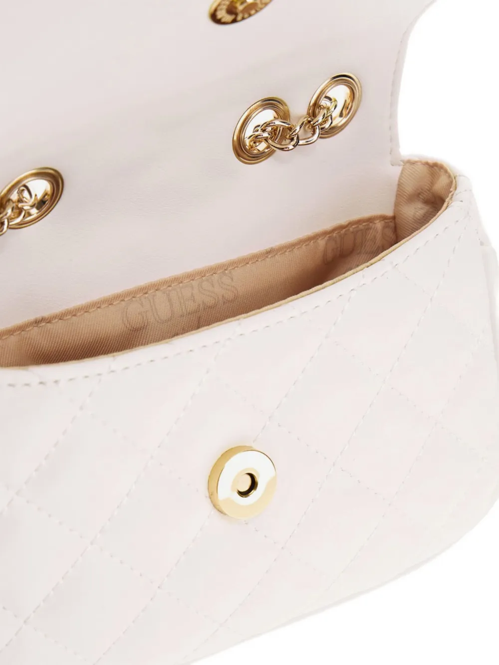 guess kids Gewatteerde tas met ketting Wit