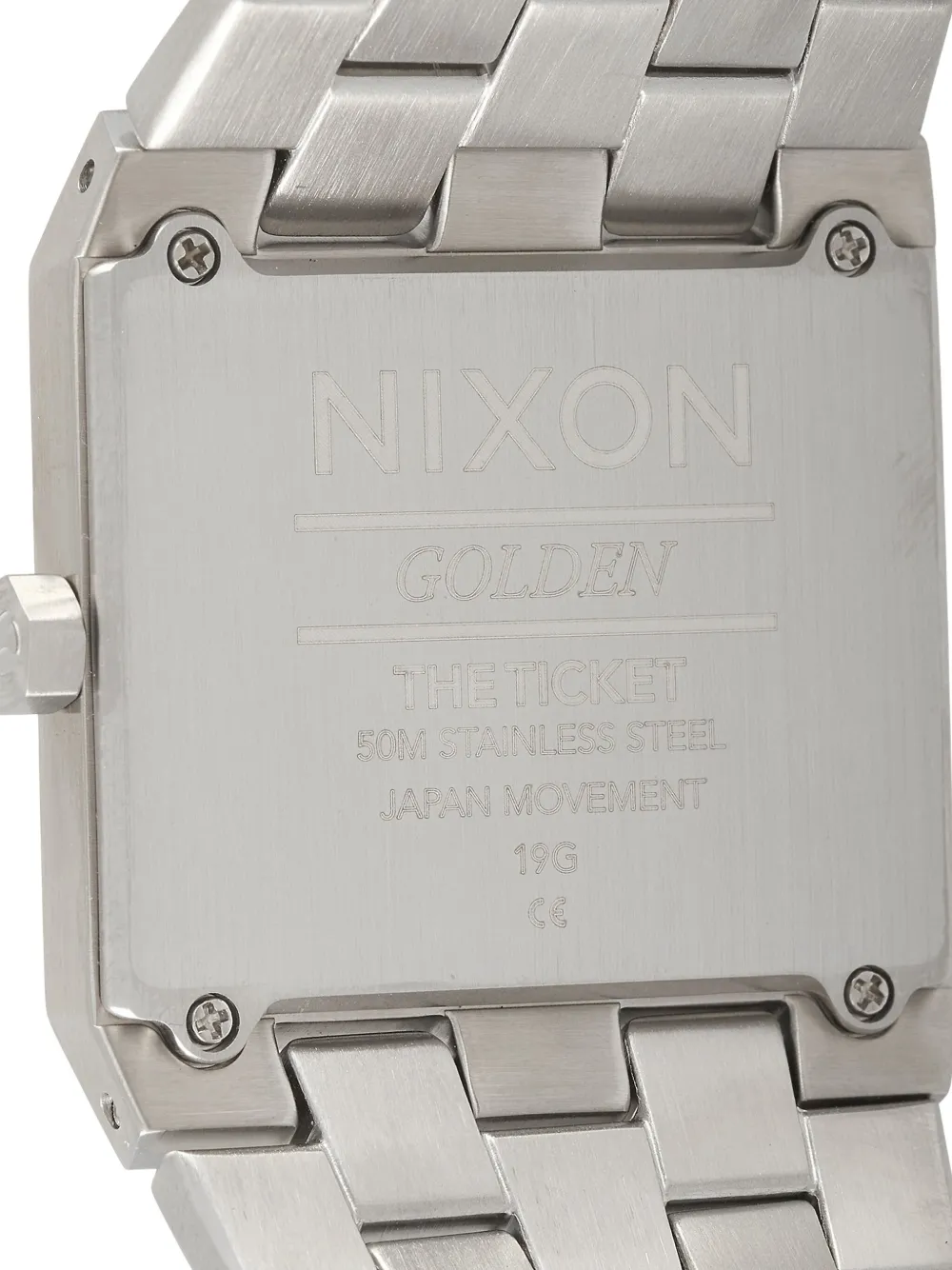 Pre-owned Nixon Ticket Ii 34mm In Black