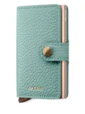 Secrid leather button mini wallet - Green
