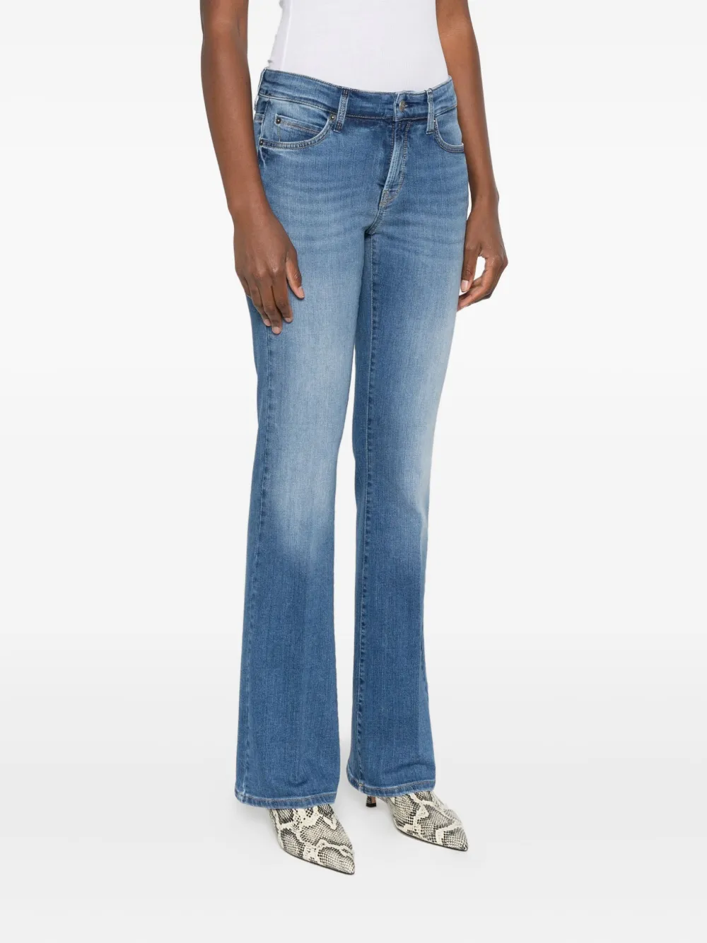 Cambio Paris Faded-wash Jeans In Blue