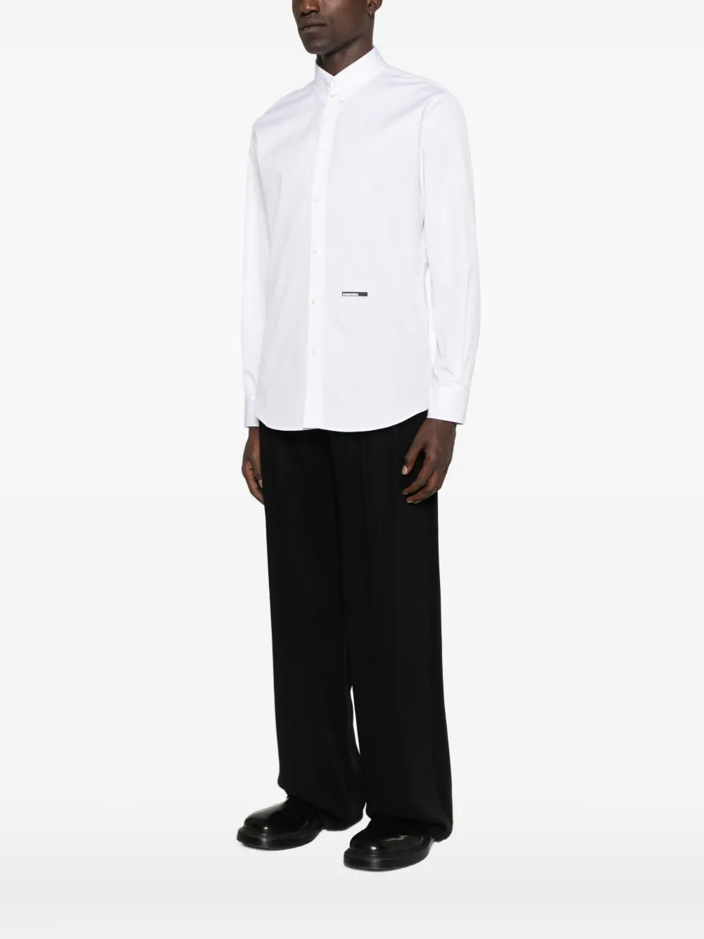 DSQUARED2 logo-detail cotton shirt Wit
