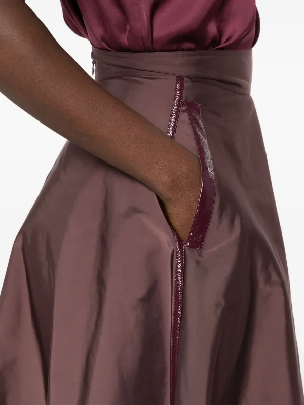 Elisabetta Franchi Embellished A-line Midi Skirt | Brown Elisabetta Franchi Embellished A-line Midi Skirt | Brown