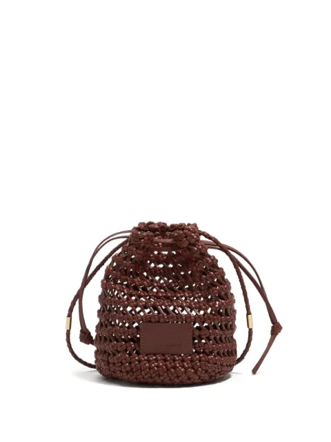 Bimba y Lola plaited leather bucket bag