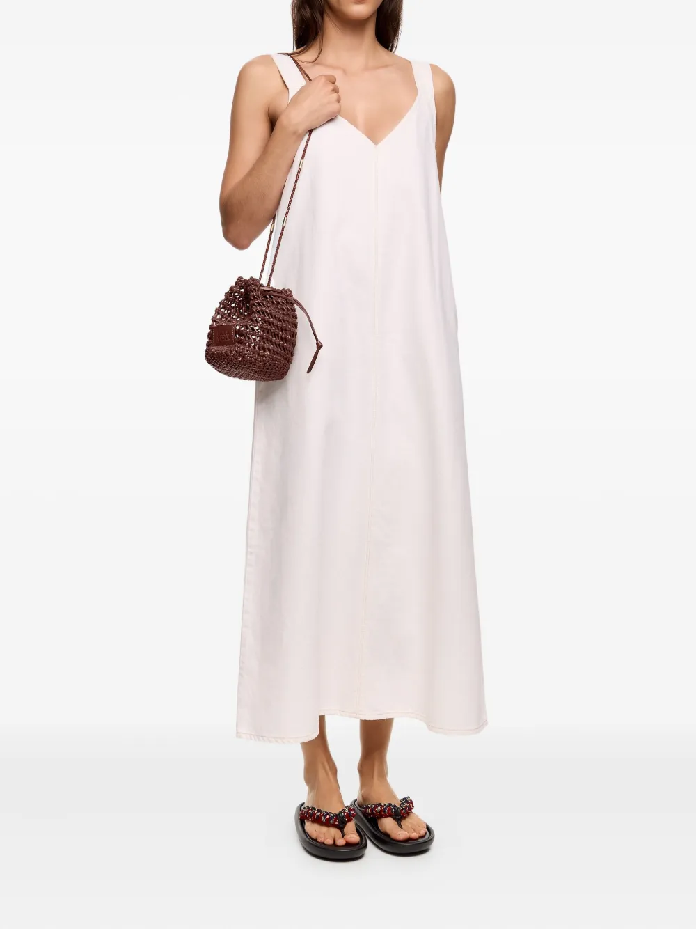 Bimba y Lola Geplooide leren bucket-tas Bruin