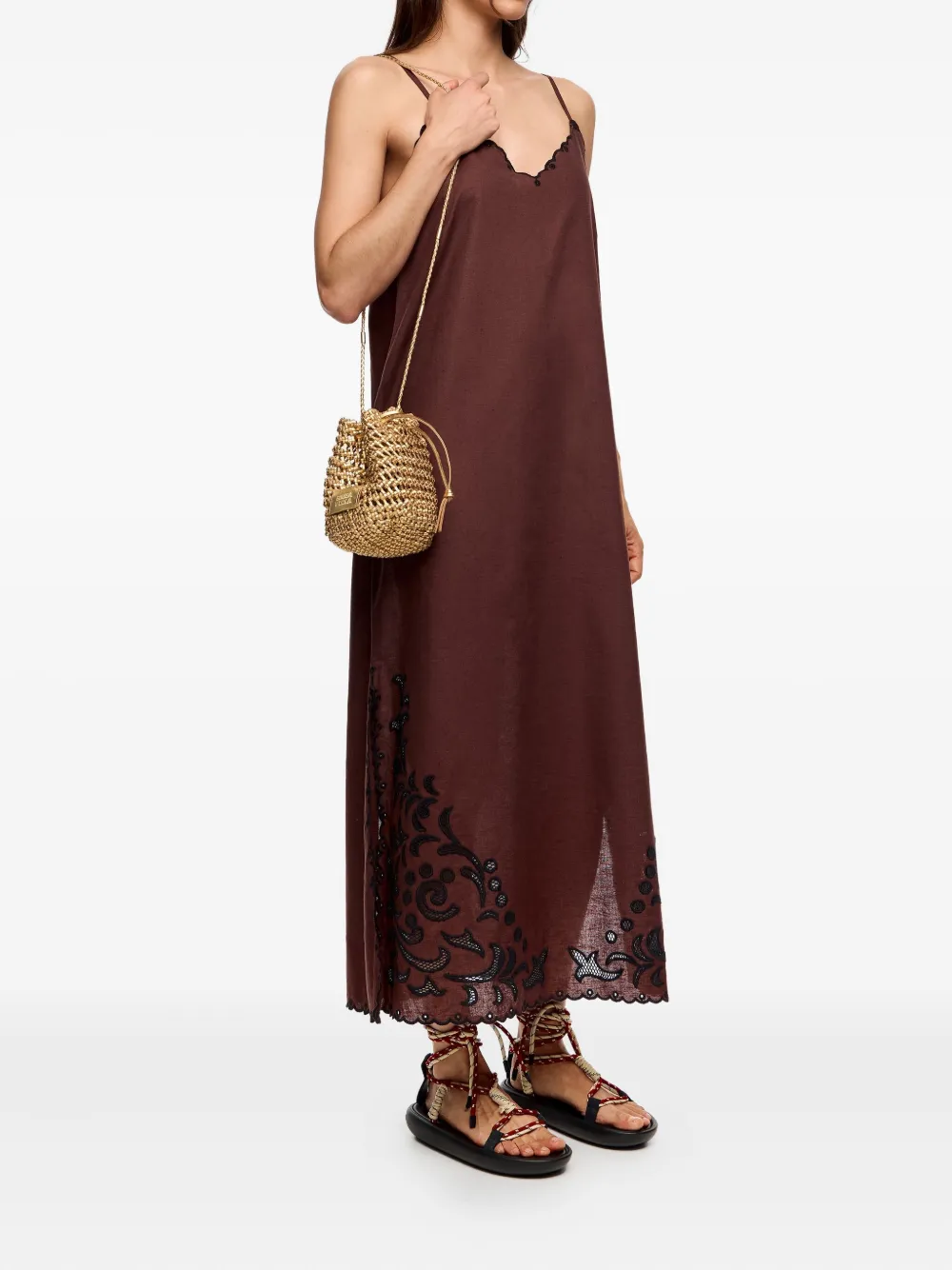 Bimba y Lola Geplooide leren bucket-tas Goud