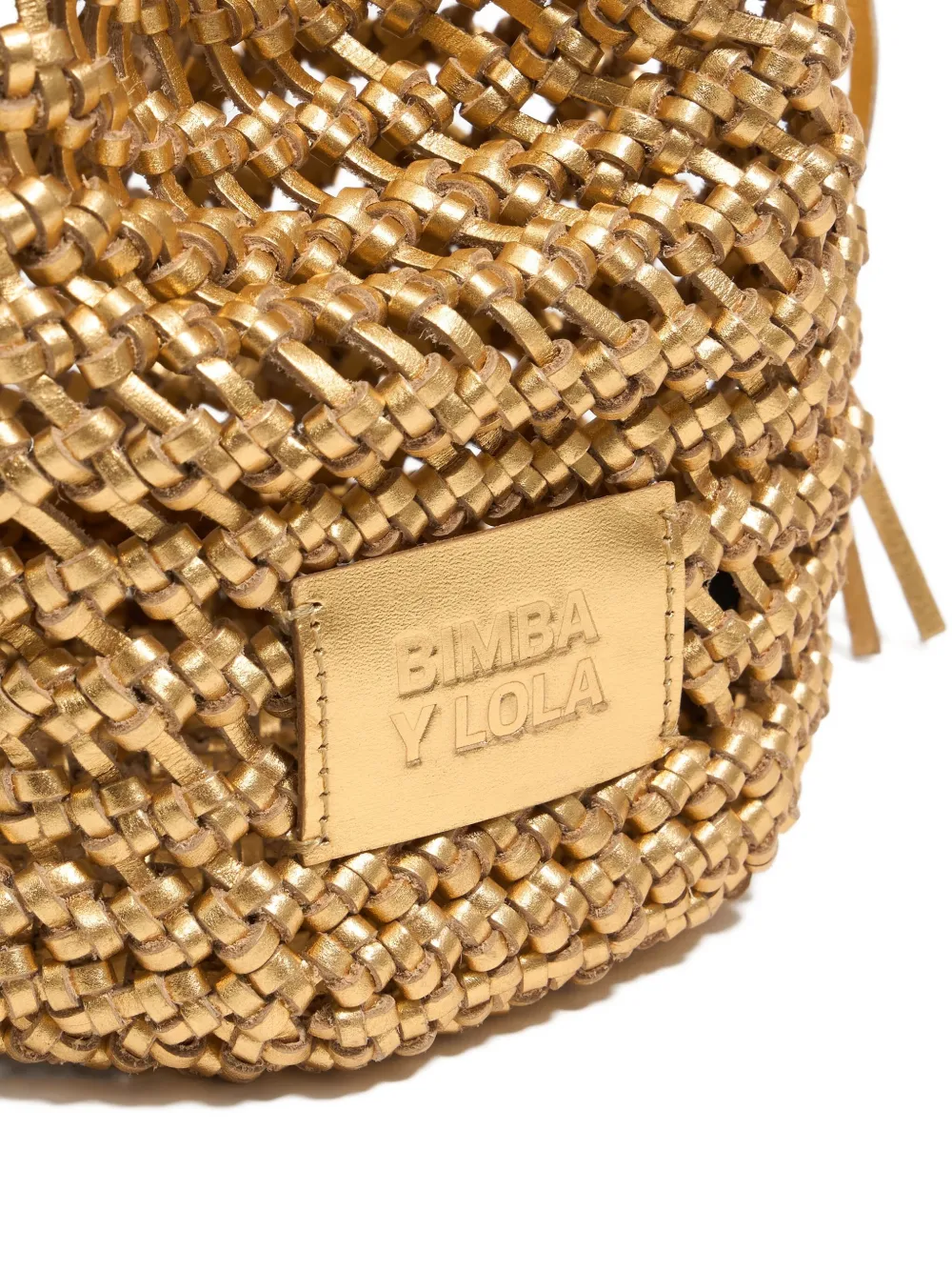 Bimba y Lola Geplooide leren bucket-tas Goud