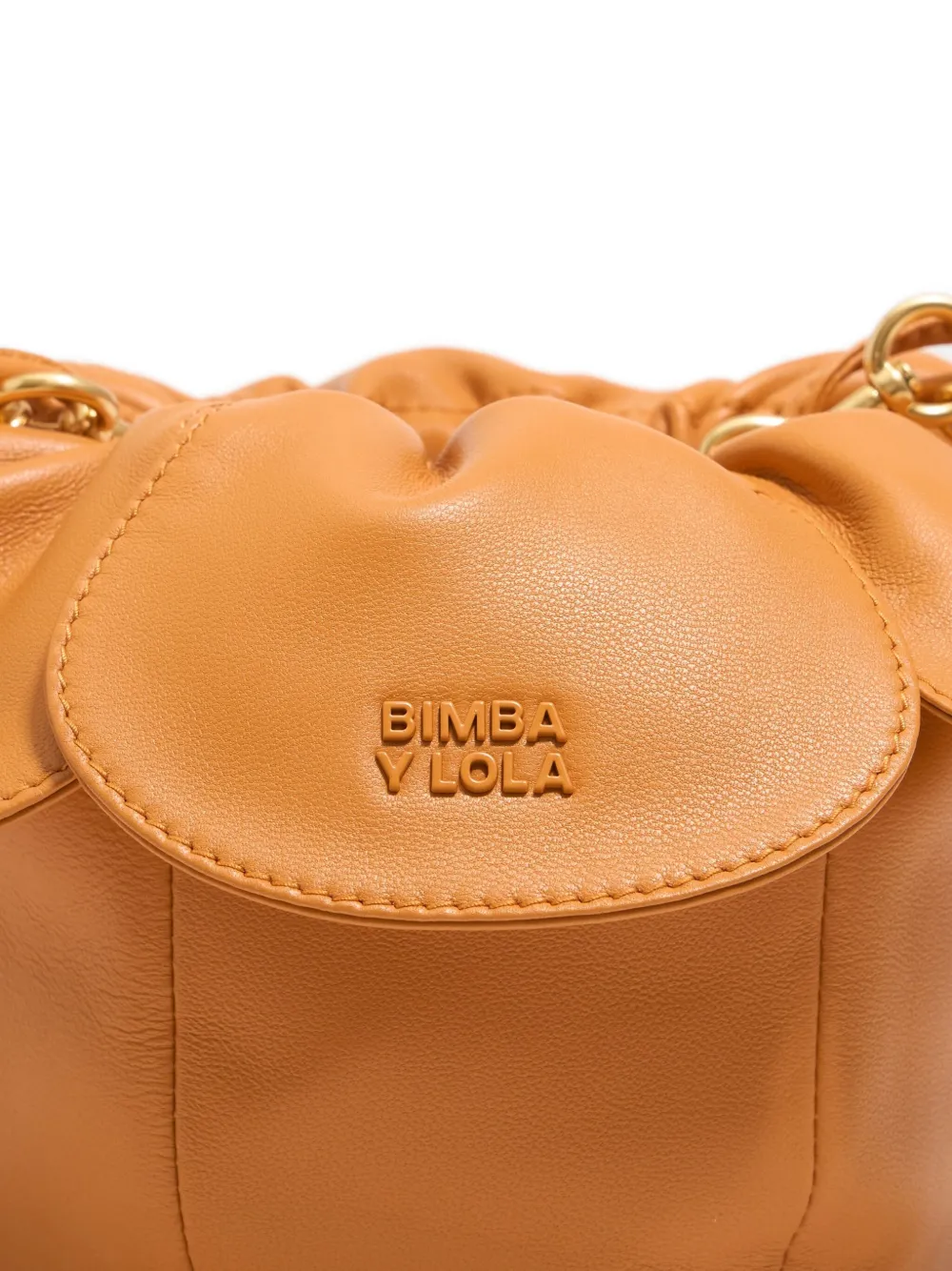 Bimba Y Lola Petal-shaped Drawstring Shoulder Bag In Orange