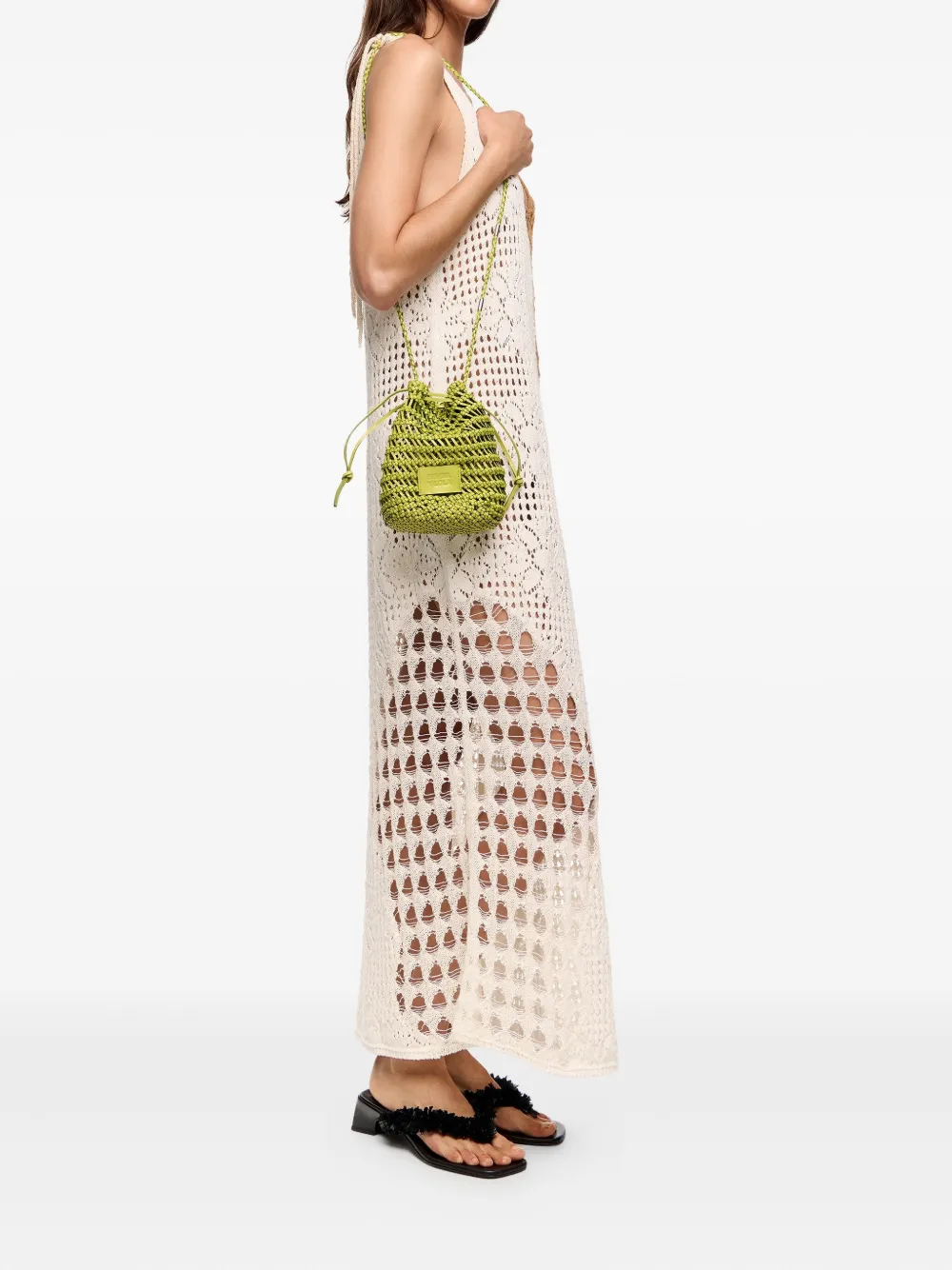 Bimba y Lola Mini-tas van gevlochten leer Groen