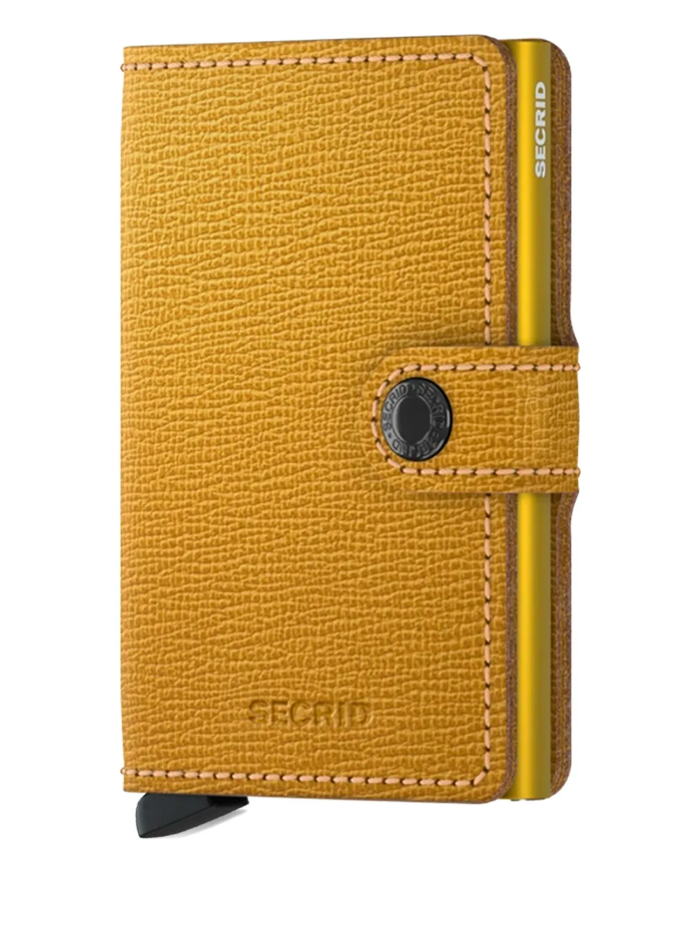 Secrid Leather Mini Wallet In Yellow