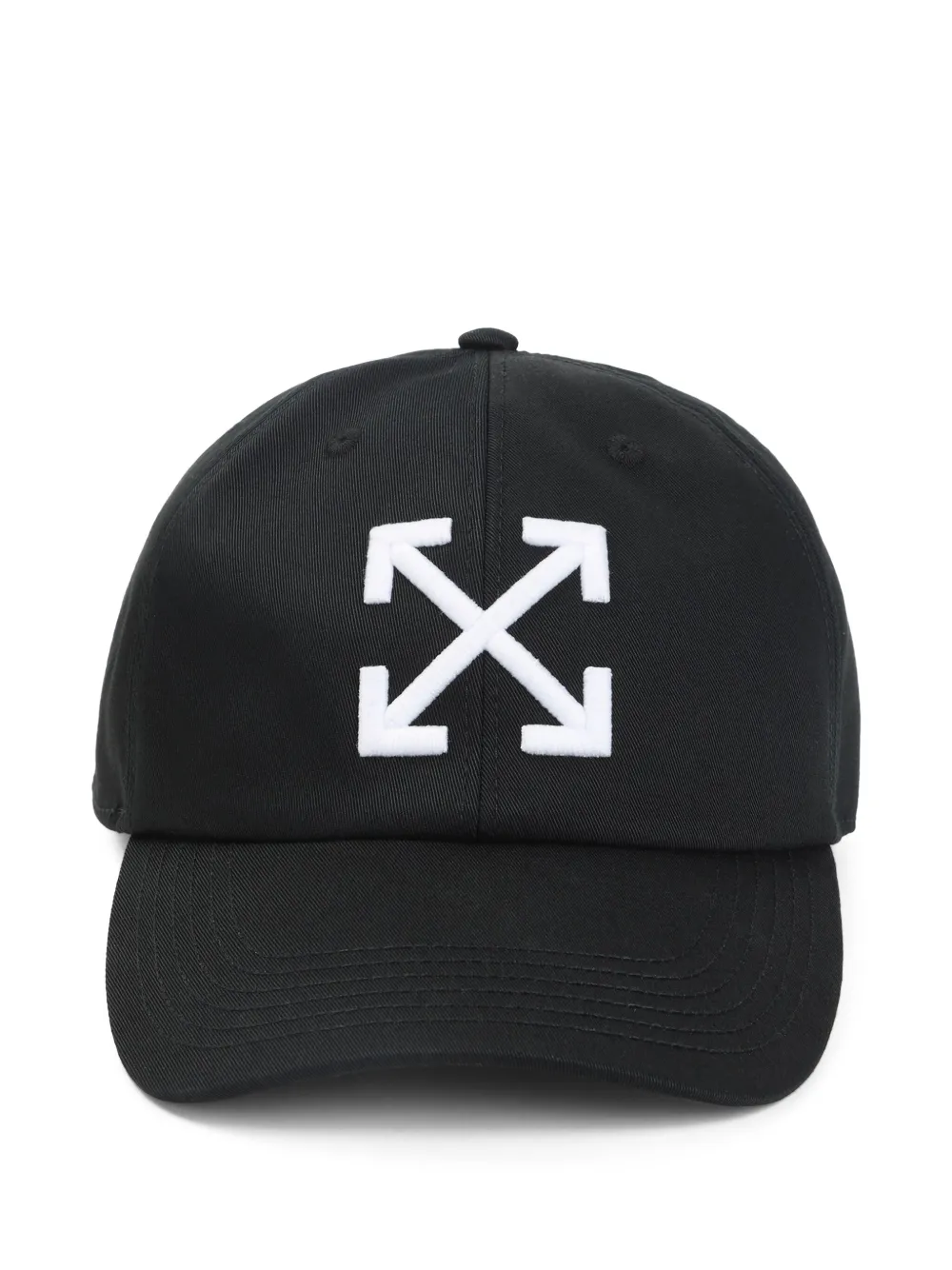 Off-White arrow-logo baseball cap Zwart