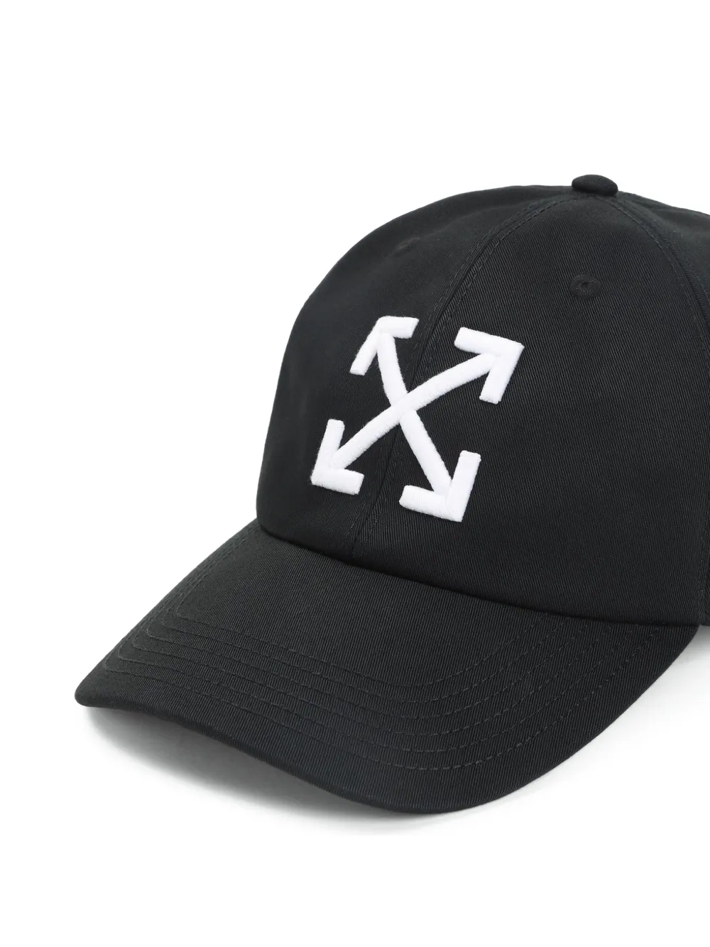 Off-White arrow-logo baseball cap Zwart