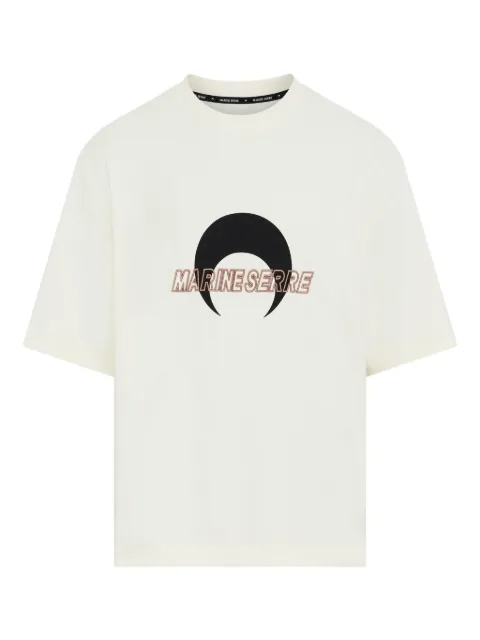 Marine Serre logo-print crew-neck T-shirt