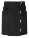 Genny contrasting-trim miniskirt - Black
