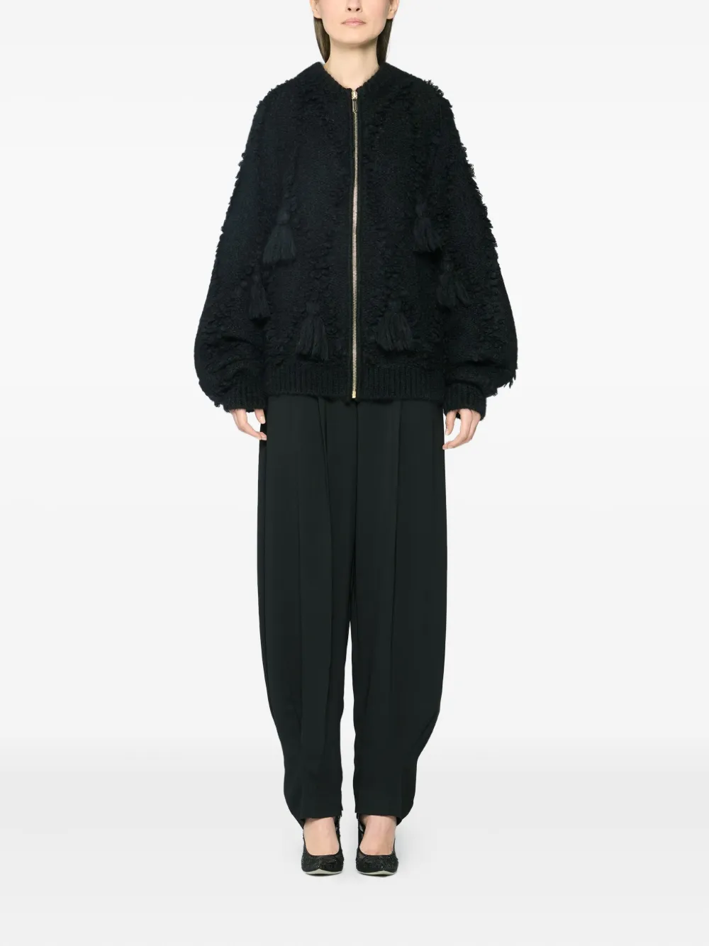 Genny tassel-embellished zip-front cardigan | Cardigans | Image 2