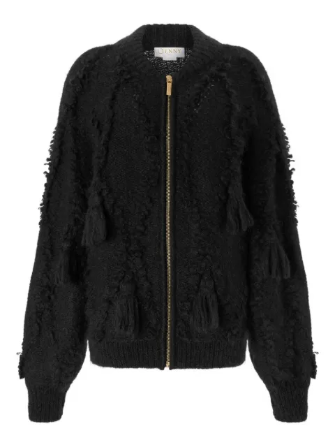Genny tassel-embellished zip-front cardigan