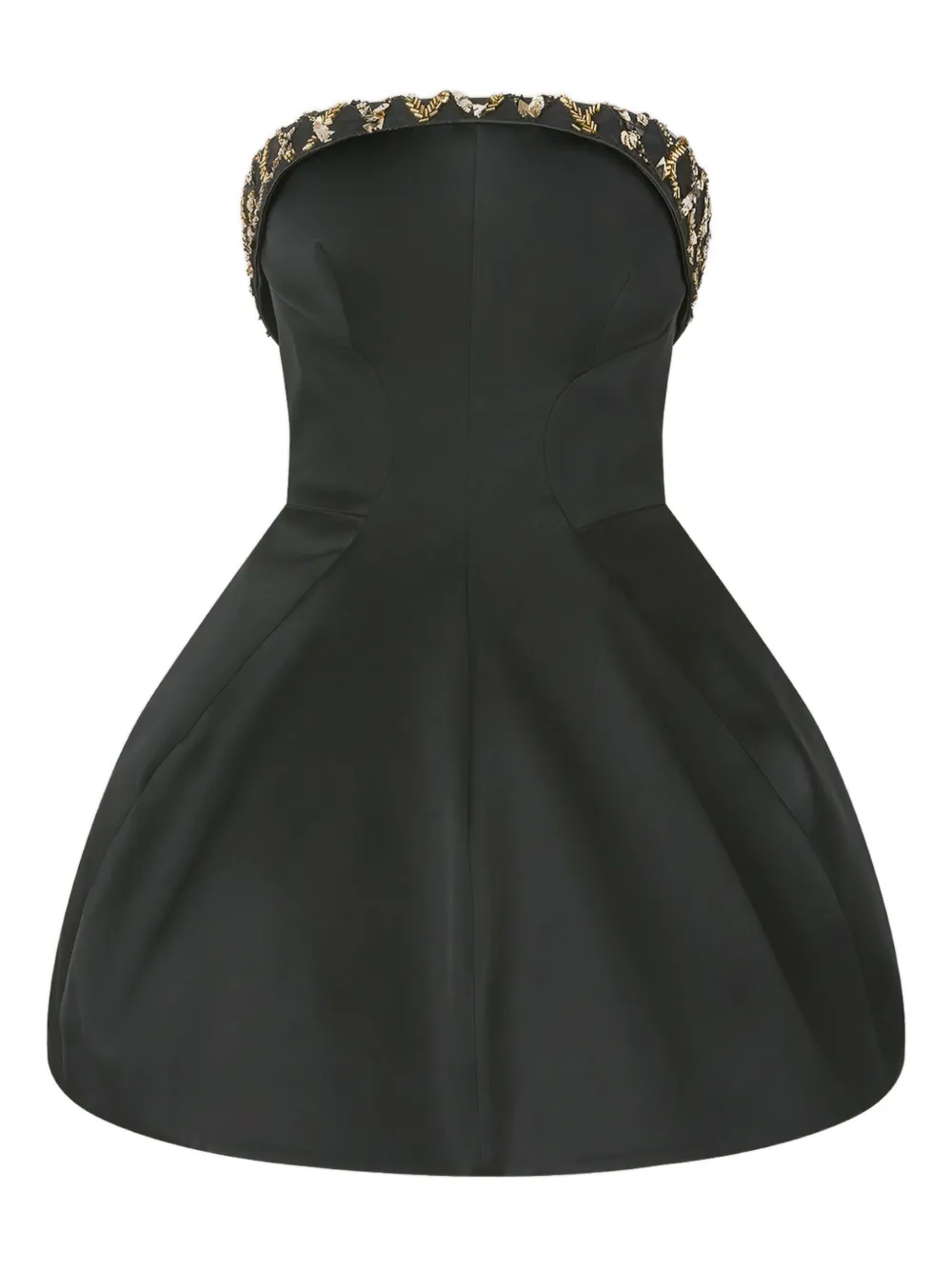 Genny Embellished Strapless Dress In Black