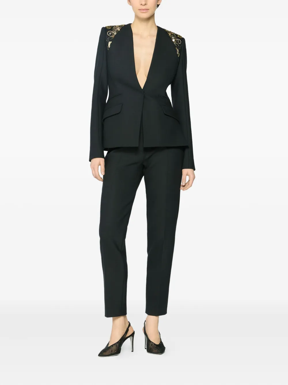 Genny embellished-shoulder jacket | Fitted Jackets | Image 2