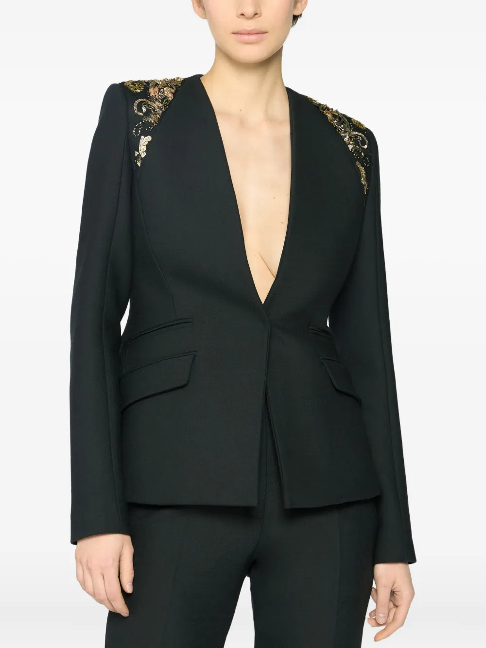 Genny Jack met verfraaide schouders Zwart