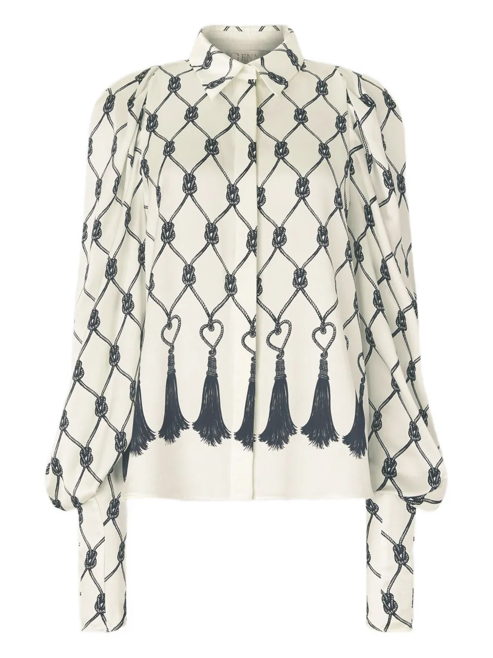 Genny tassel-print blouse | White | Image 1