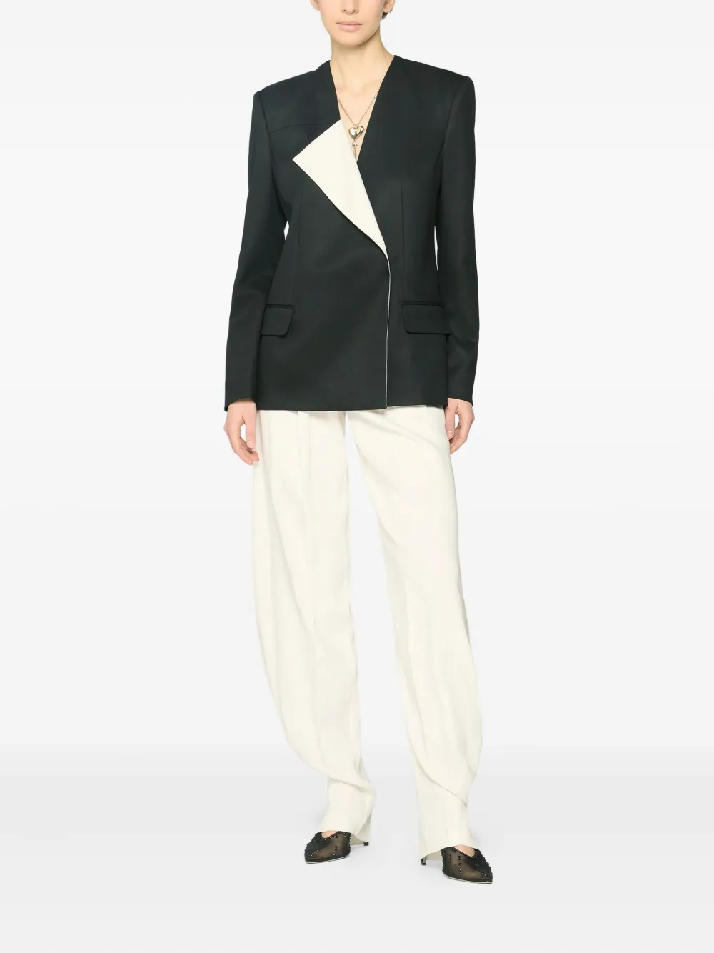 Genny contrasting~panel blazer | Blazers | Image 2