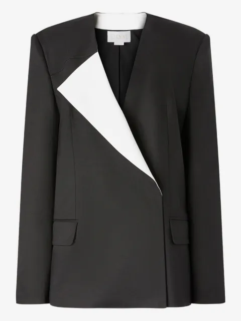 Genny contrasting~panel blazer