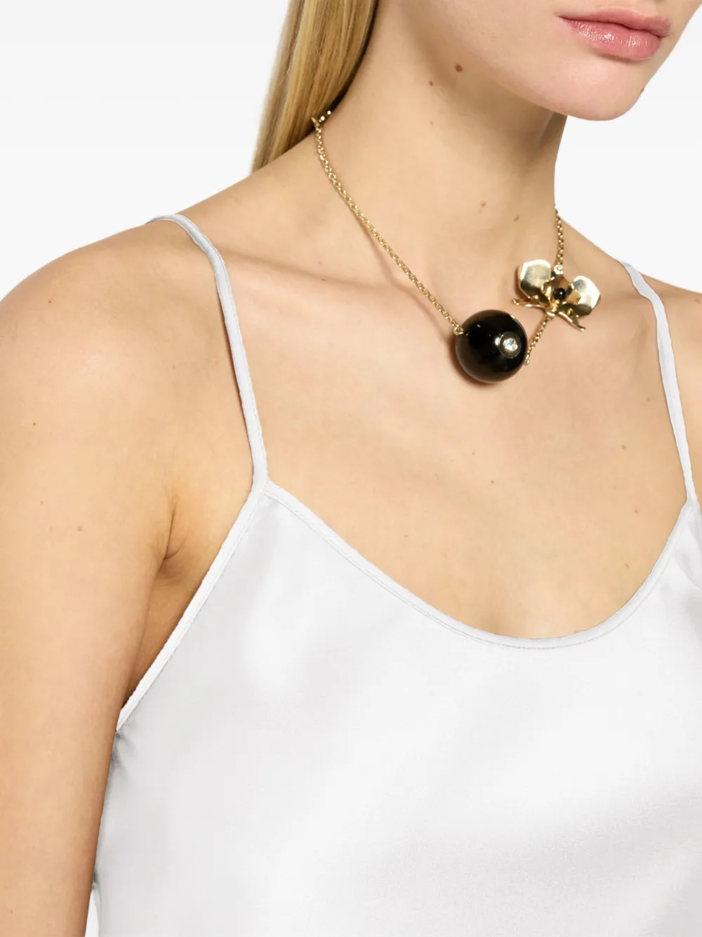 Genny Spaghetti-strap Top In Animal Print