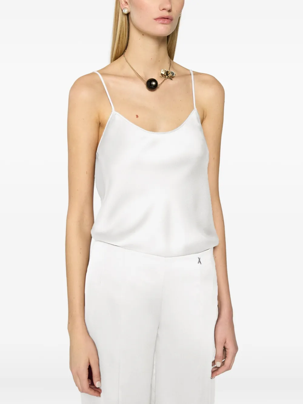 Genny Spaghetti-strap Top In Animal Print