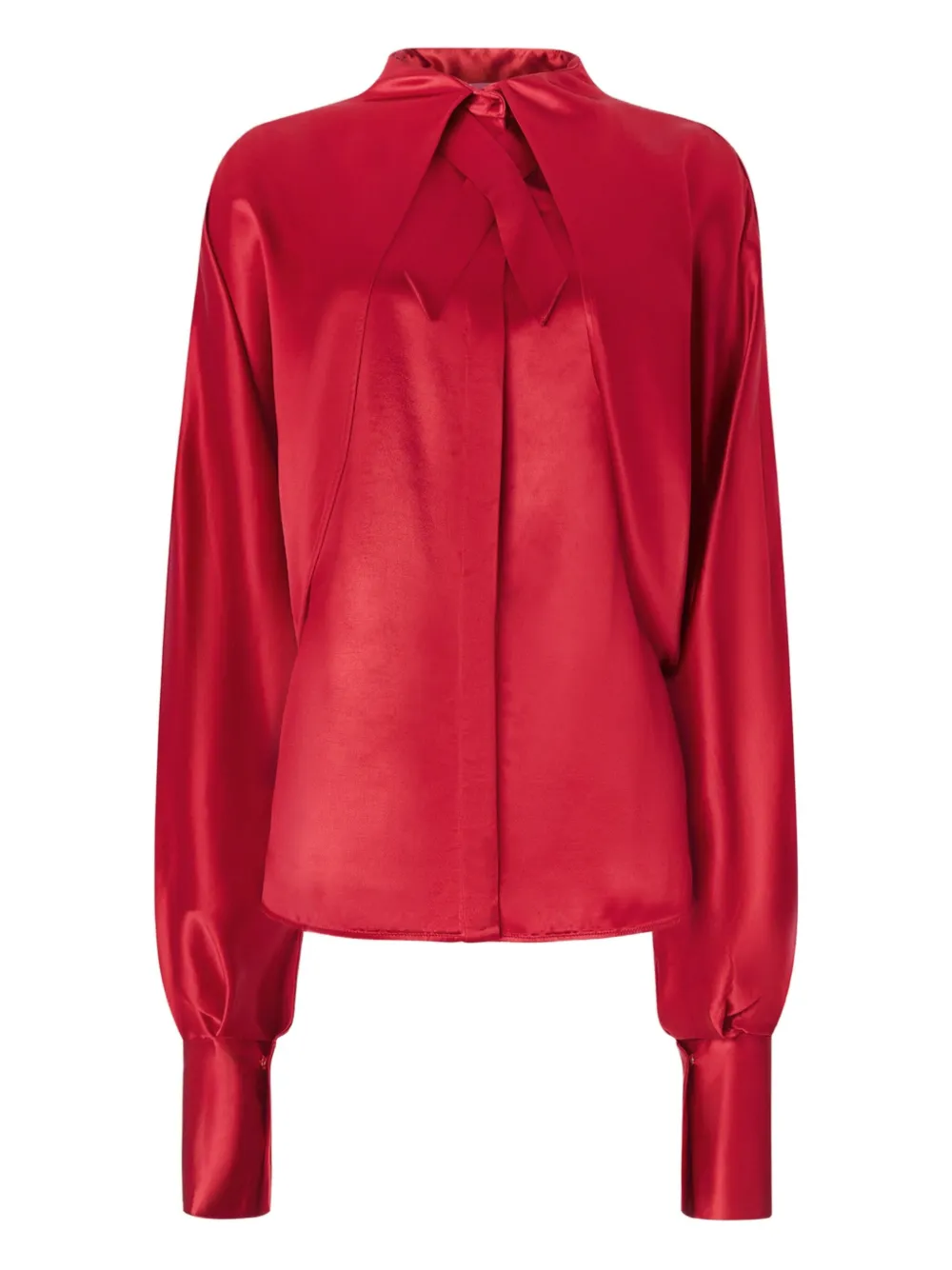 Genny Satijnen blouse Rood