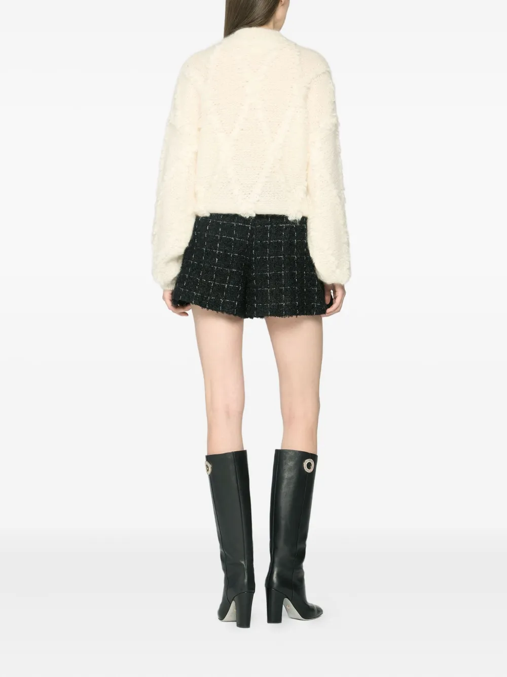 Genny Textured Pom-pom Sweater In White