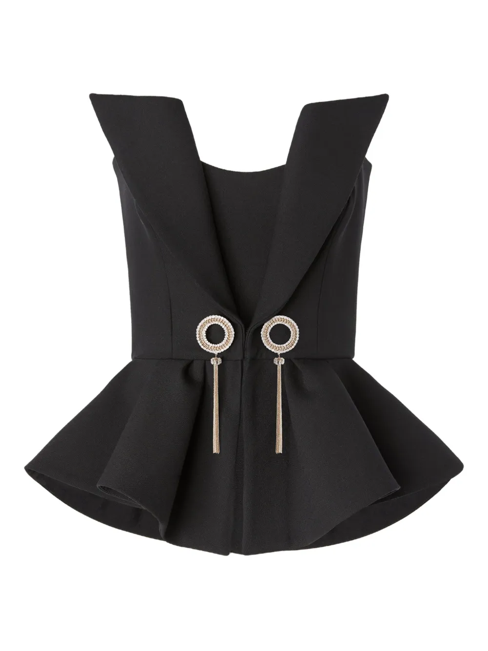 Genny embellished peplum top | Black | Image 1