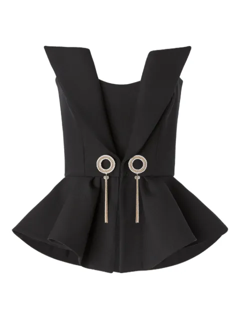 Genny embellished peplum top