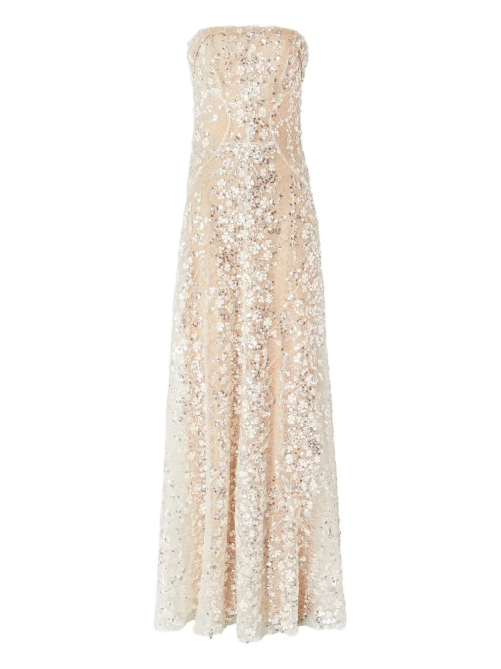 Genny sequin-embellished floral dress | Neutrals | Image 1