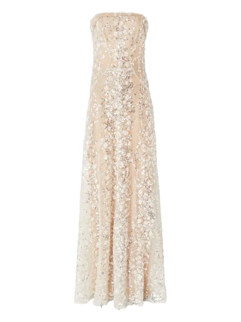 Genny sequin-embellished floral dress