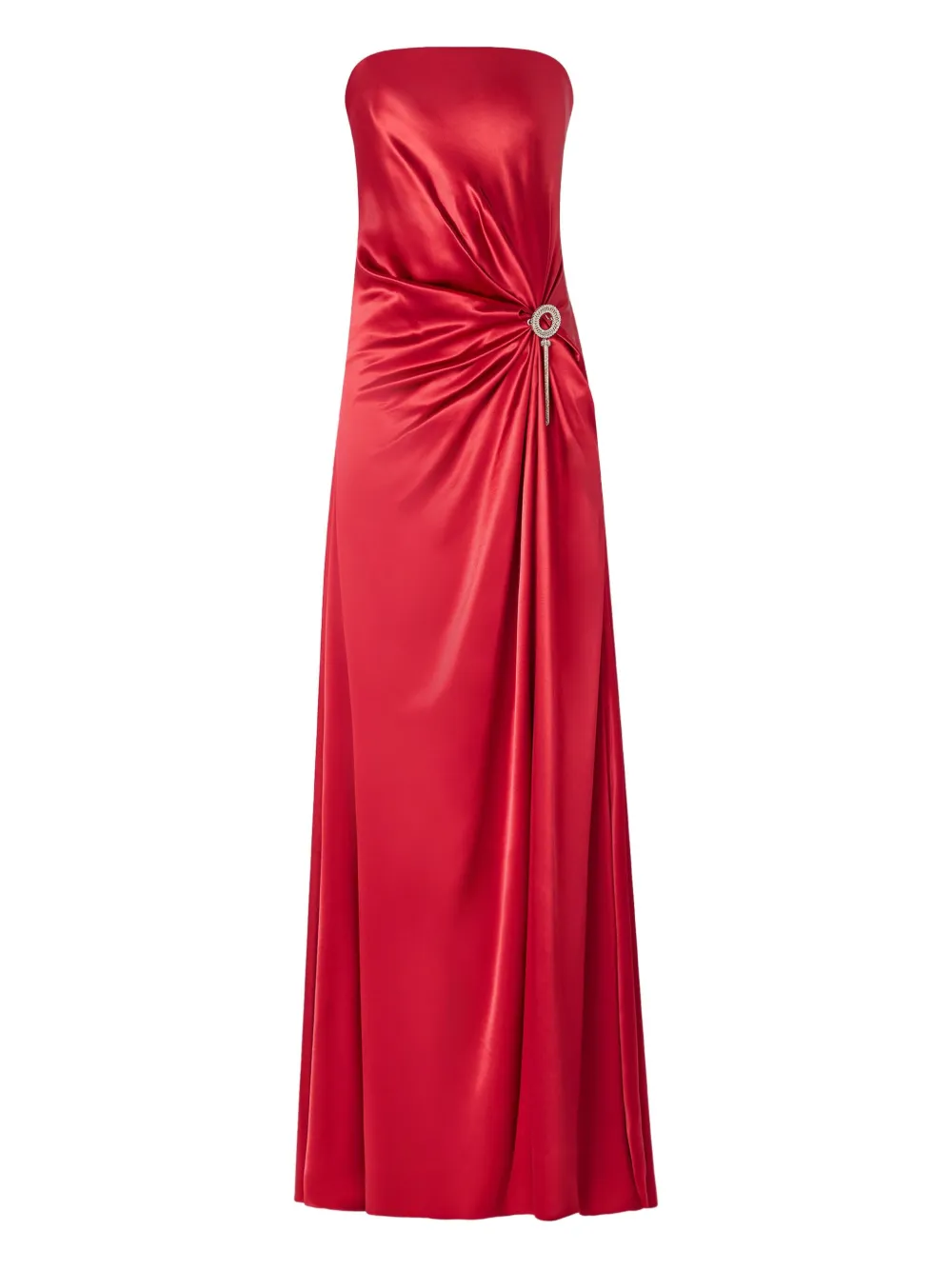 Genny crystal-embellishment satin dress | Red | Image 1