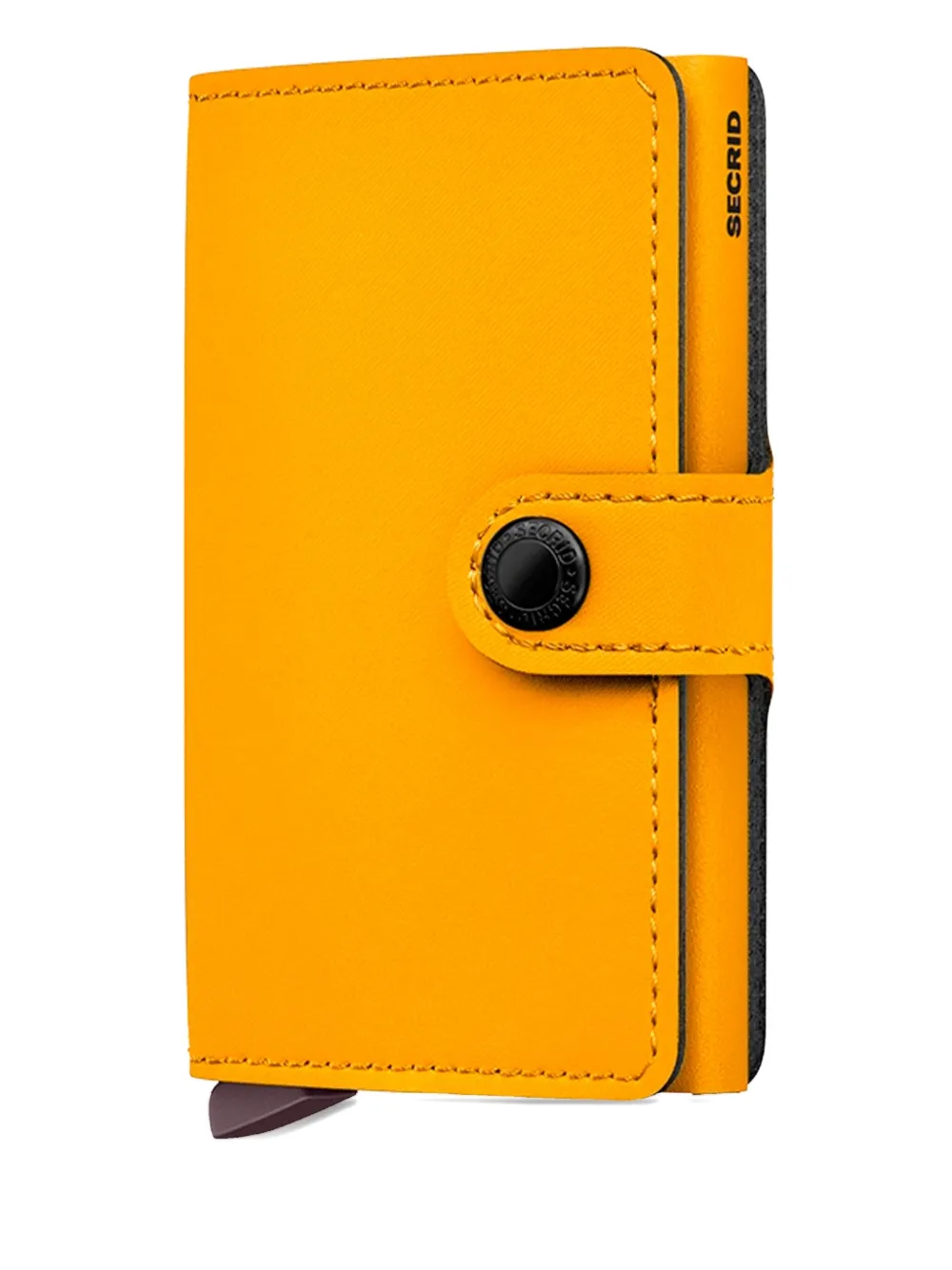 Secrid Leather Mini Wallet In Yellow