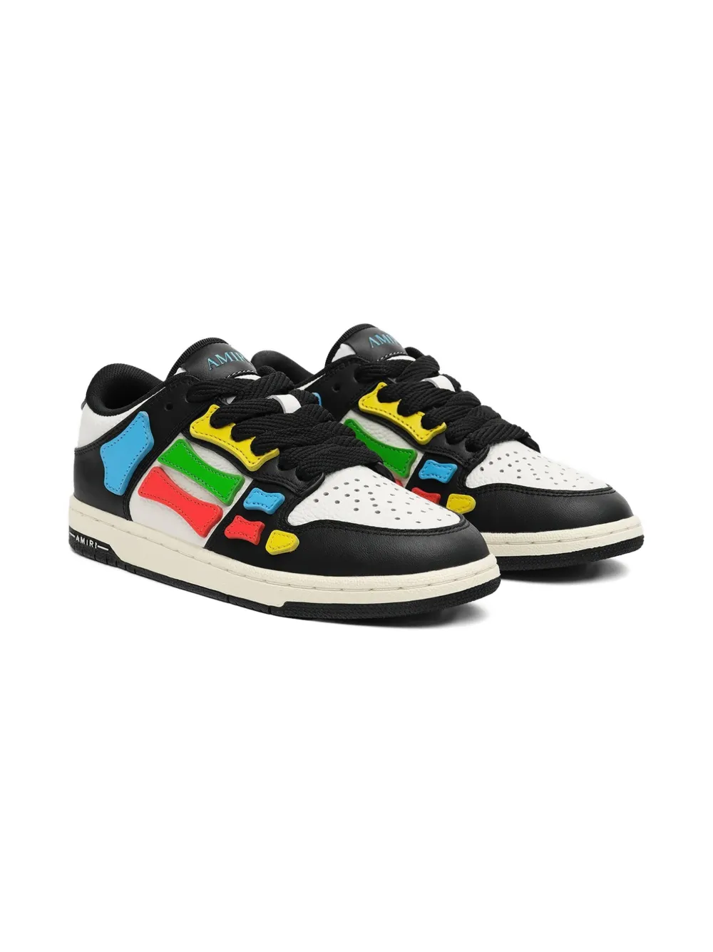 AMIRI KIDS Skel sneakers met vlakken Zwart