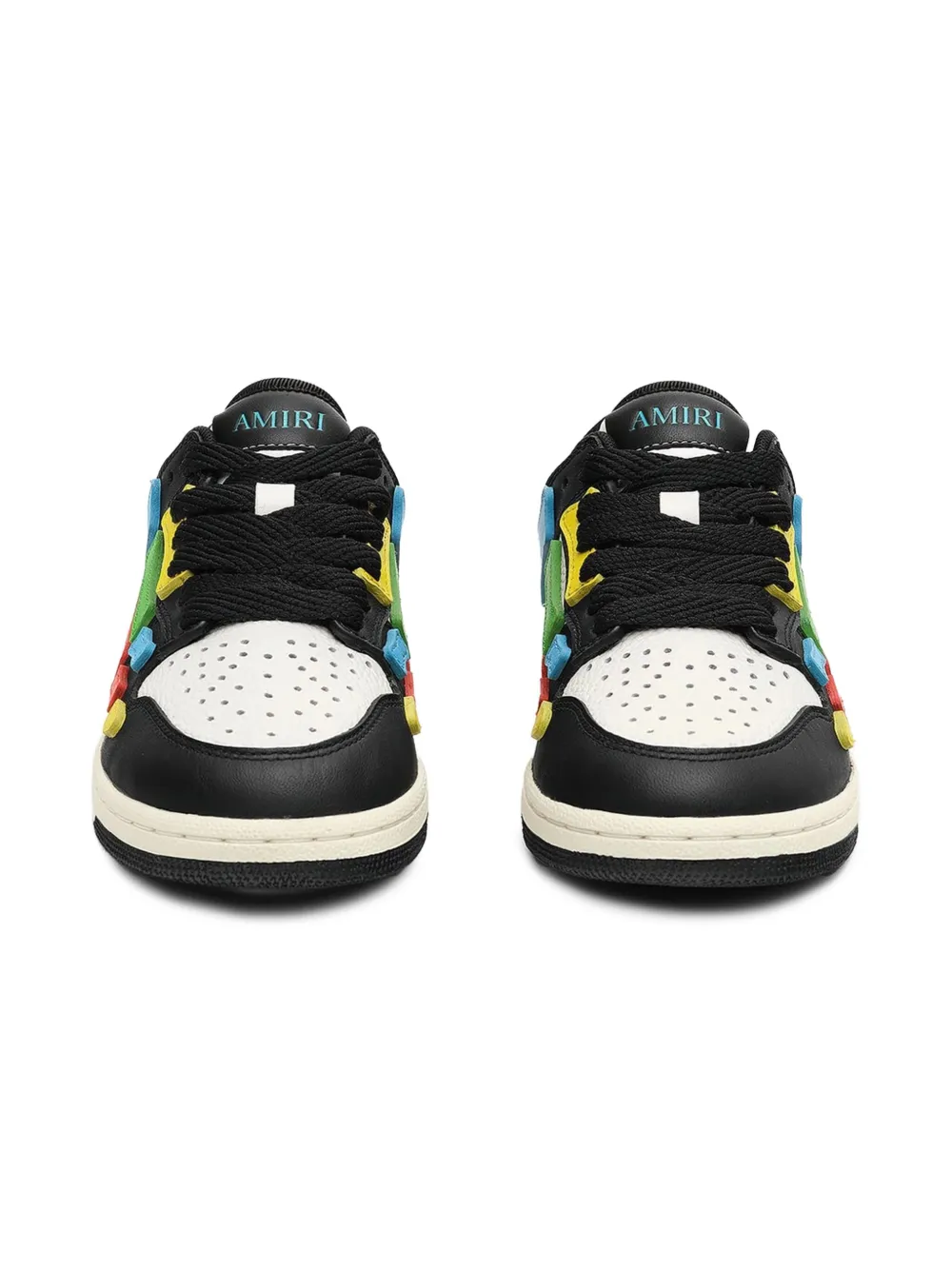AMIRI KIDS Skel sneakers met vlakken Zwart