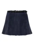 Self-Portrait pleated mini skirt - Blue