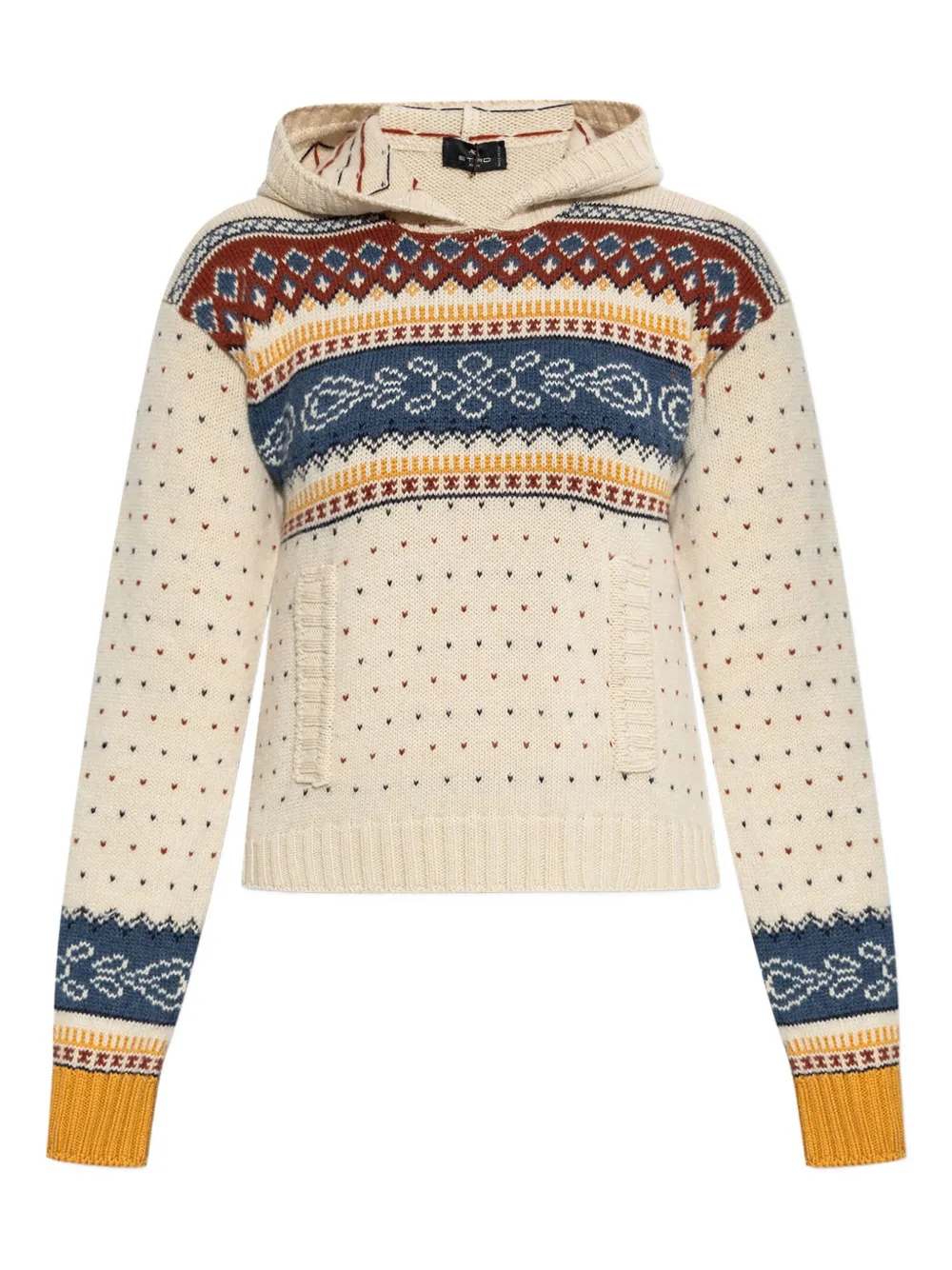 ETRO patterned hooded sweater - ニュートラル ETRO patterned hooded sweater - ニュートラル