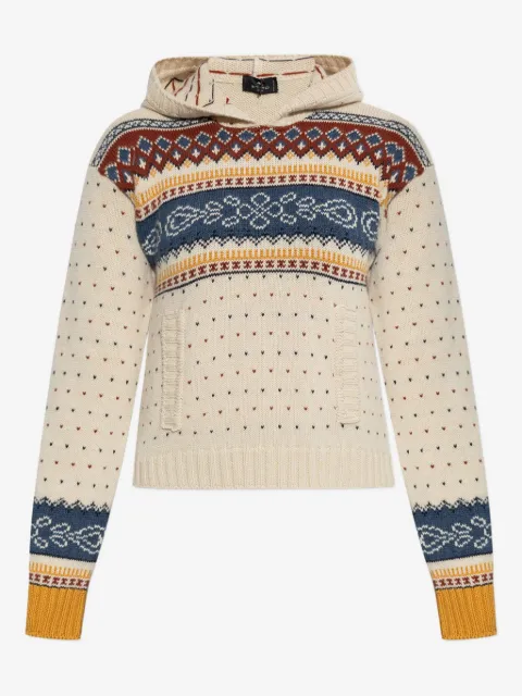 ETRO Maglione a fantasia con cappuccio