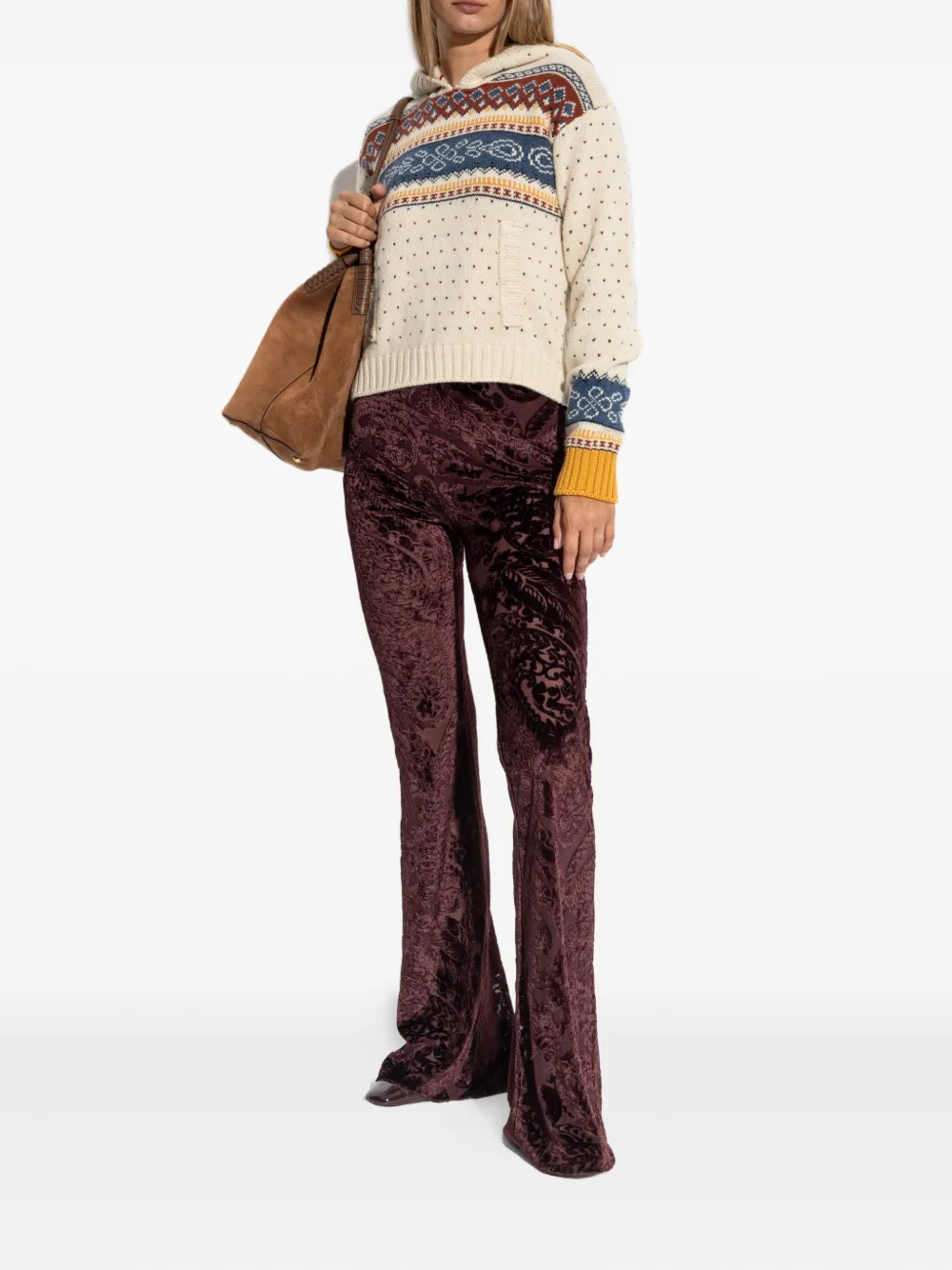 Etro Patterned Hooded Sweater In Multi