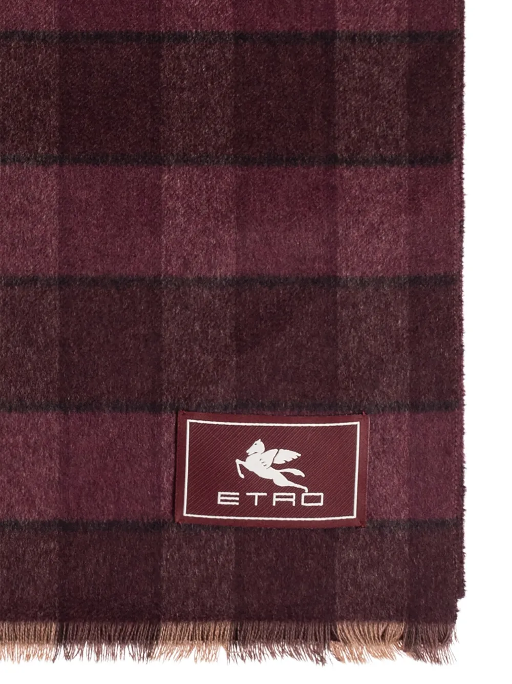 ETRO Geruite wollen sjaal Rood