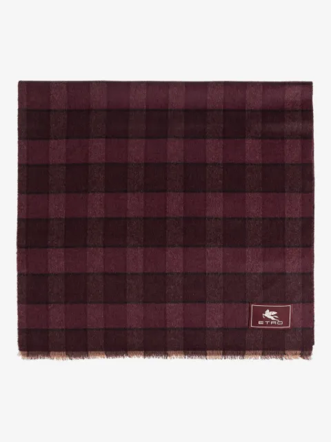 ETRO checked wool scarf